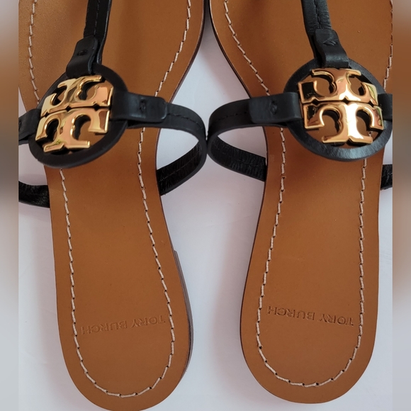 Tory BurchT-Mini Miller  Leather Thong flat sandals/ 6.5 - Picture 3 of 9